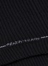 - PRADA - Contrast logo hem virgin wool-silk knit top