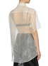 Back View - Click To Enlarge - MIU MIU - Patch pocket silk organza short sleeve shirt