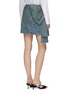 Back View - Click To Enlarge - MIU MIU - Oversized bow appliqué denim skirt
