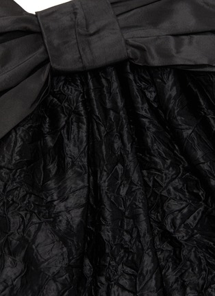 Detail View - Click To Enlarge - MIU MIU - Bow halterneck open back wrinkled dress