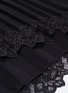Detail View - Click To Enlarge - JONATHAN LIANG - Asymmetric lace hem mix pleated crepe skirt