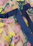 Detail View - Click To Enlarge - JONATHAN LIANG - T-shirt panel floral embroidered tulle dress