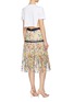 Back View - Click To Enlarge - JONATHAN LIANG - T-shirt panel floral embroidered tulle dress