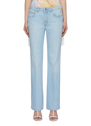 Main View - Click To Enlarge - SONIA RYKIEL - Macramé fringe panel jeans