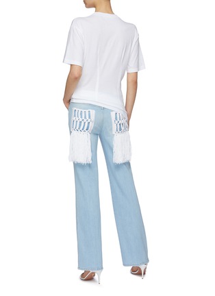Figure View - Click To Enlarge - SONIA RYKIEL - Macramé fringe panel jeans