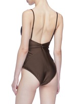 bow front cut out one piece swimsuit