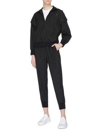 Figure View - Click To Enlarge - PARTICLE FEVER - Metallic pinstripe jacket