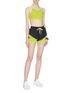 Figure View - Click To Enlarge - PARTICLE FEVER - Mesh outseam layered Noofuu running shorts