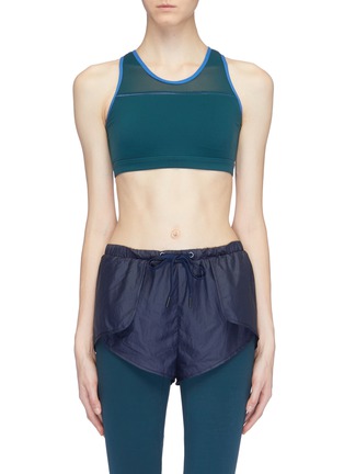 Main View - Click To Enlarge - PARTICLE FEVER - Mesh panel cutout back sports bra