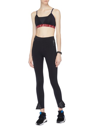 Figure View - Click To Enlarge - PARTICLE FEVER - Mesh panel colourblock sports bra