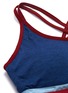 Detail View - Click To Enlarge - PARTICLE FEVER - Colourblock strappy cross back sports bra