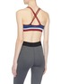 Back View - Click To Enlarge - PARTICLE FEVER - Colourblock strappy cross back sports bra