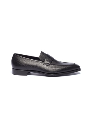 Main View - Click To Enlarge - GEORGE CLEVERLEY - 'George' Scotch grain leather penny loafers