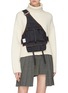 Figure View - Click To Enlarge - CHRIS RAN LIN - Patch pocket denim harness bag