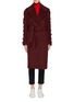 Main View - Click To Enlarge - CHRIS RAN LIN - Button tab sleeve belted coat