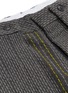  - CHRIS RAN LIN - Detachable pleated panel asymmetric contrast topstitching shorts