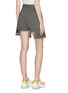 Back View - Click To Enlarge - CHRIS RAN LIN - Detachable pleated panel asymmetric contrast topstitching shorts