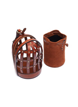 Detail View - Click To Enlarge - OSCAR DE LA RENTA - 'Birdcage' leather bag