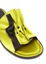 Detail View - Click To Enlarge - PAUL ANDREW - Inside Story' knot ruched satin slide sandals