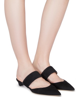 Figure View - Click To Enlarge - PAUL ANDREW - 'Right Away' cutout suede mules