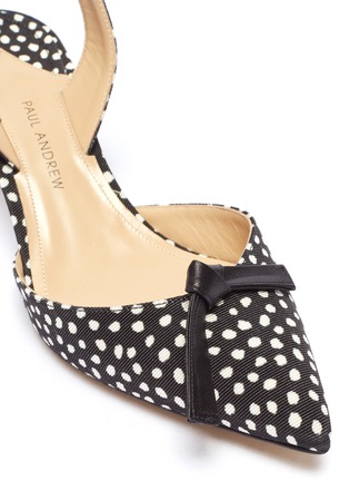 Detail View - Click To Enlarge - PAUL ANDREW - 'Rhea' bow spot print slingback pumps