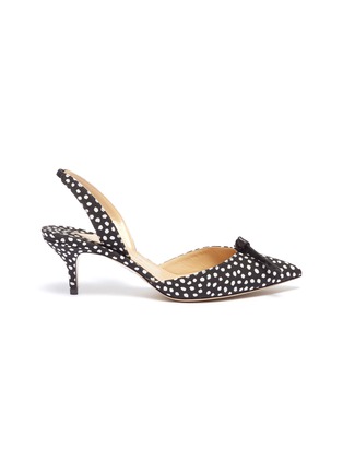 Main View - Click To Enlarge - PAUL ANDREW - 'Rhea' bow spot print slingback pumps