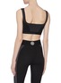 Back View - Click To Enlarge - NAGNATA - Stripe houndstooth panel knit sports bra