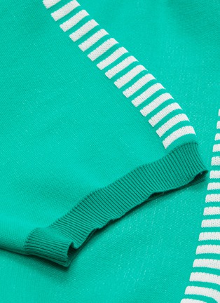  - NAGNATA - Stripe outseam organic cotton blend knit performance shorts