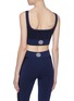 Back View - Click To Enlarge - NAGNATA - Cutout yoke houndstooth knit sports bra top