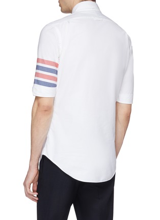 Back View - Click To Enlarge - THOM BROWNE  - Chest pocket stripe short sleeve shirt