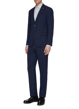 Front View - Click To Enlarge - LARDINI - Wool houndstooth suit