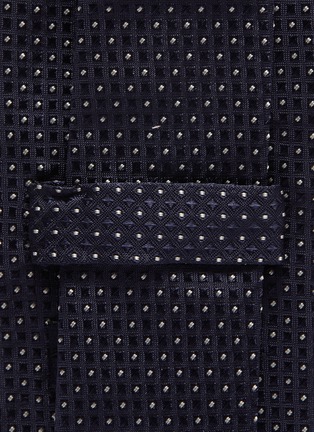 Detail View - Click To Enlarge - LARDINI - Micro polka dot embroidered silk tie
