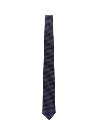 Figure View - Click To Enlarge - LARDINI - Micro polka dot embroidered silk tie