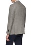 Back View - Click To Enlarge - LARDINI - Double breasted silk-linen houndstooth blazer