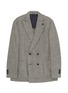 Main View - Click To Enlarge - LARDINI - Double breasted silk-linen houndstooth blazer