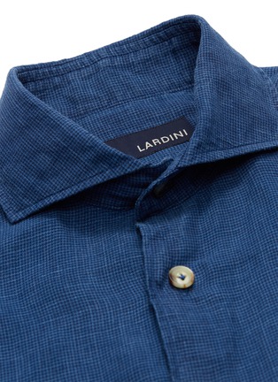  - LARDINI - Check plaid flax shirt