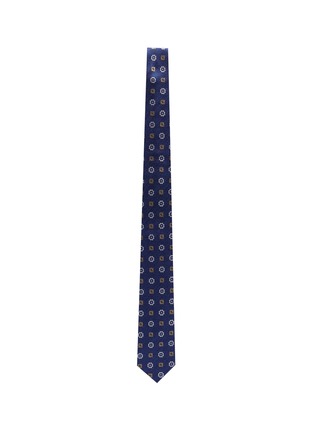 Figure View - Click To Enlarge - LARDINI - Floral embroidered silk tie