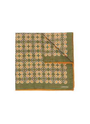 Main View - Click To Enlarge - LARDINI - Floral print linen-cotton pocket square