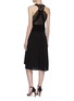 Back View - Click To Enlarge - VICTORIA BECKHAM - Mix lace panel silk racerback dress