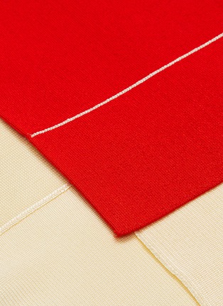 Detail View - Click To Enlarge - VICTORIA BECKHAM - Layered colourblock hem asymmetric skirt