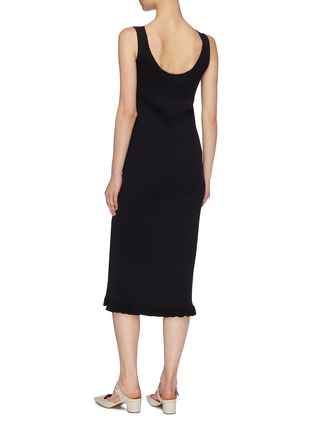 Back View - Click To Enlarge - SHORT SENTENCE - Curved button rib knit sleeveless dress