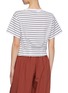 Back View - Click To Enlarge - SHORT SENTENCE - Darted stripe cropped T-shirt