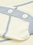 - SHORT SENTENCE - Button sleeve stripe rib knit sweater
