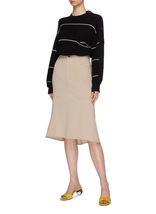 Figure View - Click To Enlarge - SHORT SENTENCE - Panelled fishtail midi skirt