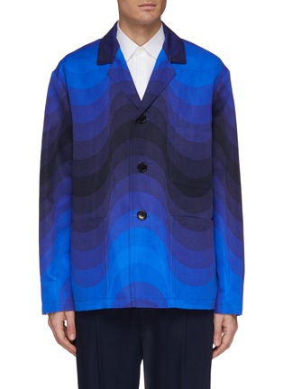 Main View - Click To Enlarge - DRIES VAN NOTEN - x Verner Panton 'Bevan' wave print shirt jacket