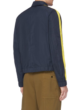 Back View - Click To Enlarge - DRIES VAN NOTEN - 'Vallace' wave stripe sleeve jacket
