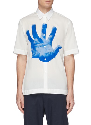 Main View - Click To Enlarge - DRIES VAN NOTEN - x Verner Panton 'Clasen' hand print short sleeve shirt
