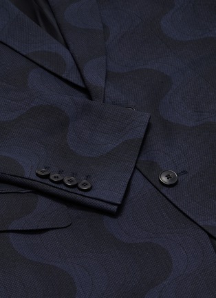  - DRIES VAN NOTEN - x Verner Panton 'Blaine' wave print linen-cotton soft blazer