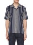 Main View - Click To Enlarge - DRIES VAN NOTEN - 'Carlton' stripe short sleeve shirt