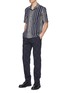 Figure View - Click To Enlarge - DRIES VAN NOTEN - 'Carlton' stripe short sleeve shirt